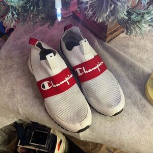 Champion Red and White Slip-On Shoes